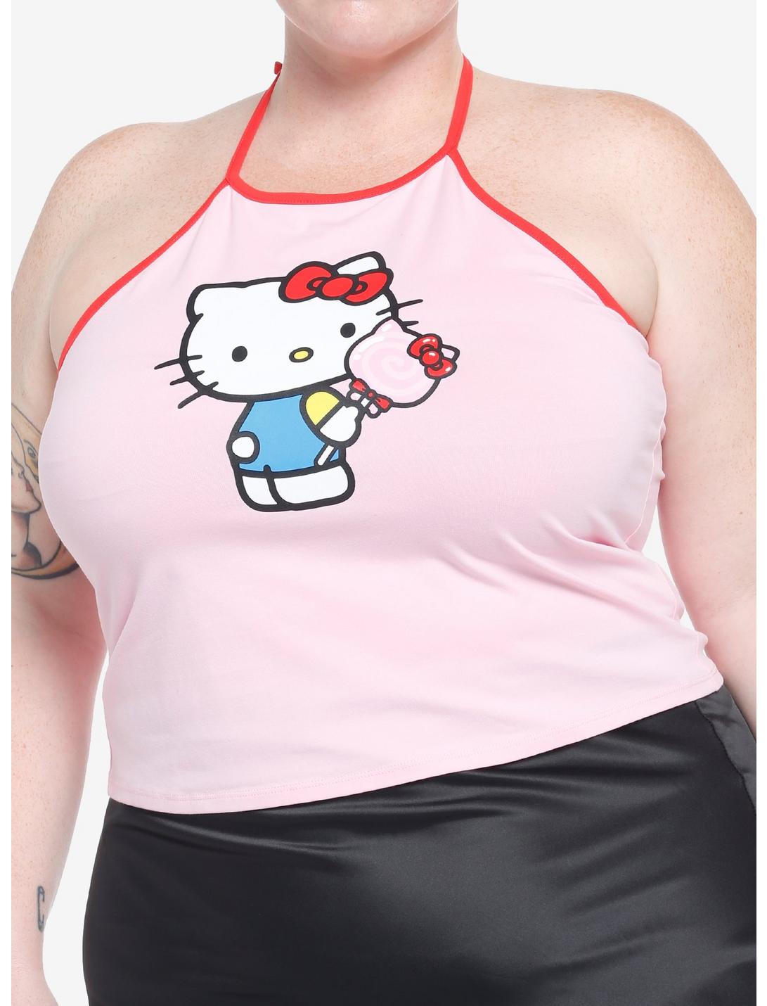 Hello Kitty Lollipop Girls Halter Tank Top Plus Size, MULTI, hi-res