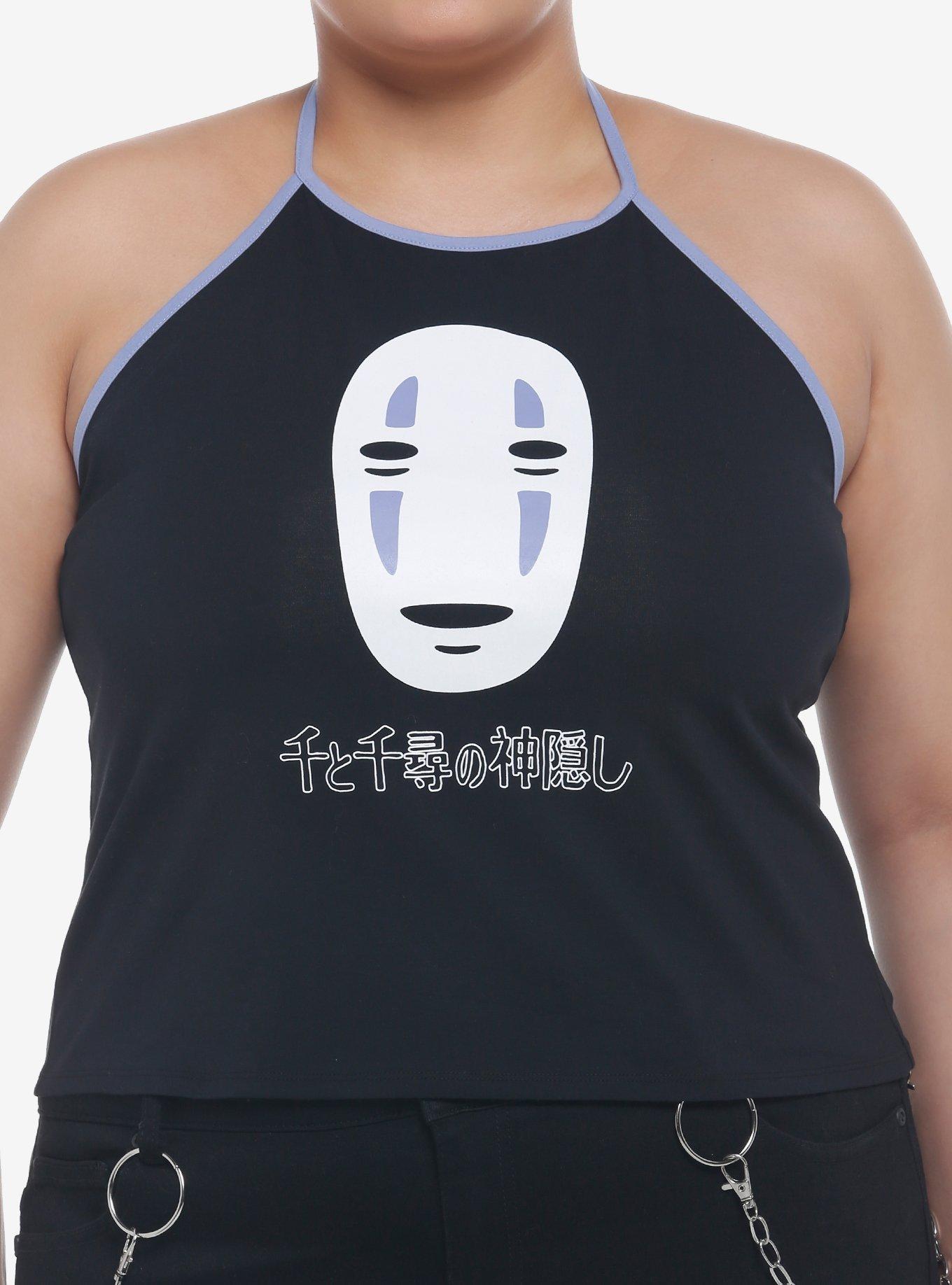 Her Universe Studio Ghibli Spirited Away No-Face Girls Crop Halter Top Plus Size, MULTI, hi-res