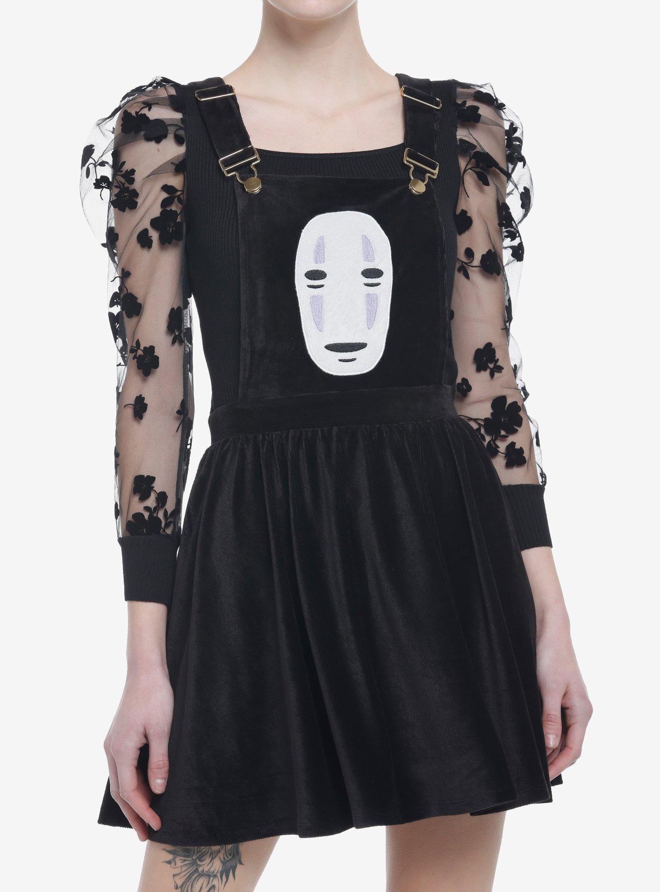 Studio Ghibli Spirited Away No-Face Velvet Skirtall, BLACK, hi-res