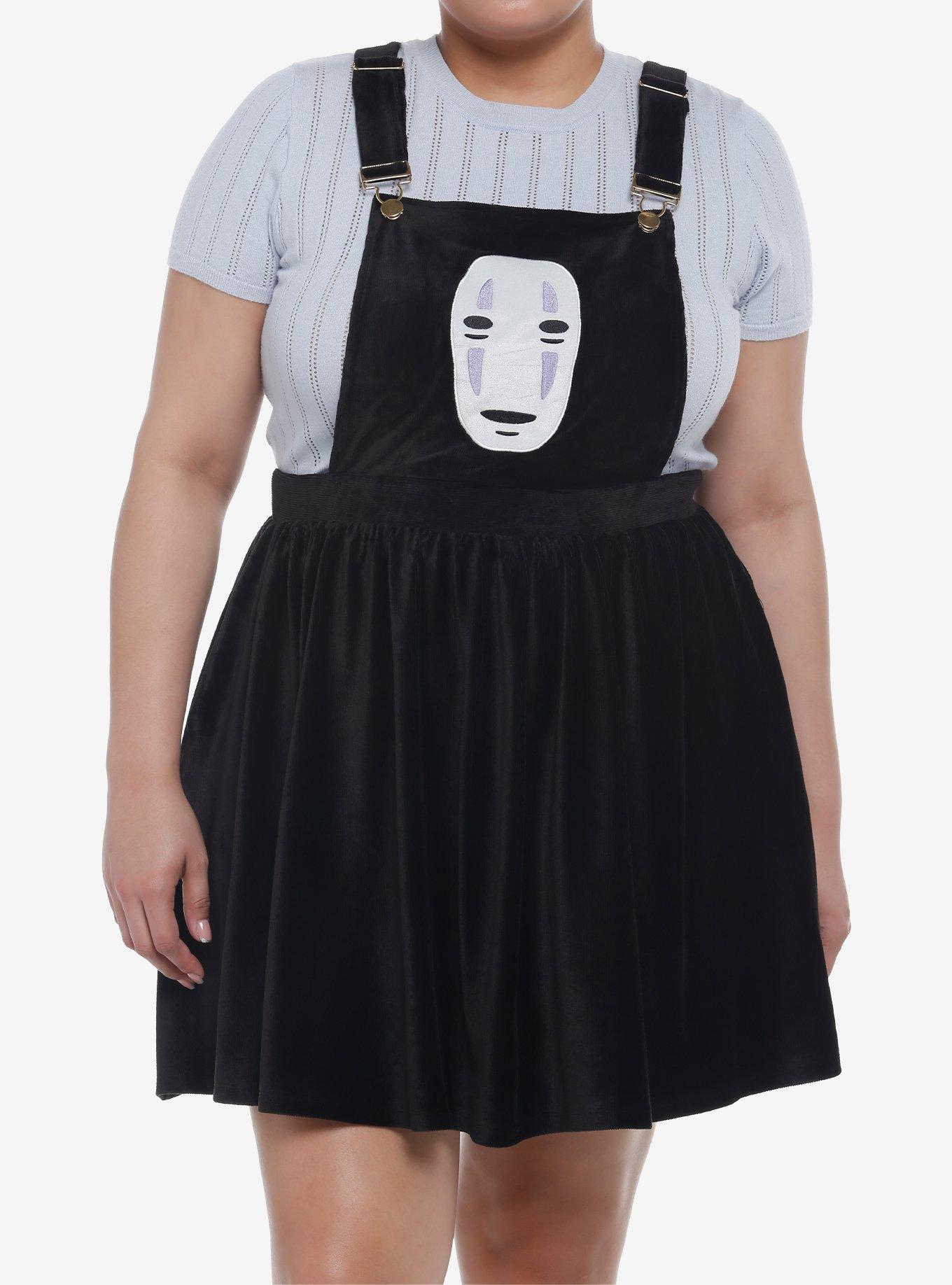 Her Universe Studio Ghibli Spirited Away No-Face Velvet Skirtall Plus Size, BLACK, hi-res