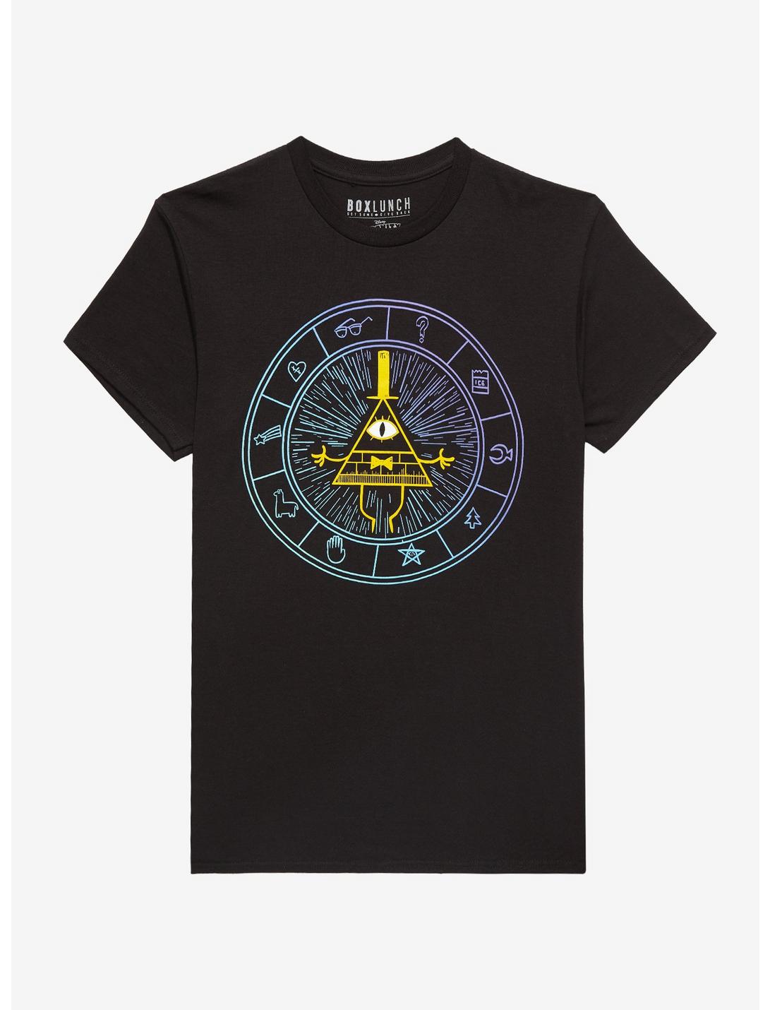 Gravity Falls Bill Cipher Icon Circle T-Shirt - BoxLunch Exclusive, BLACK, hi-res