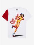 Cowboy Bebop Faye Valentine Contrast Sleeve T-Shirt - BoxLunch Exclusive , OFF WHITE, hi-res