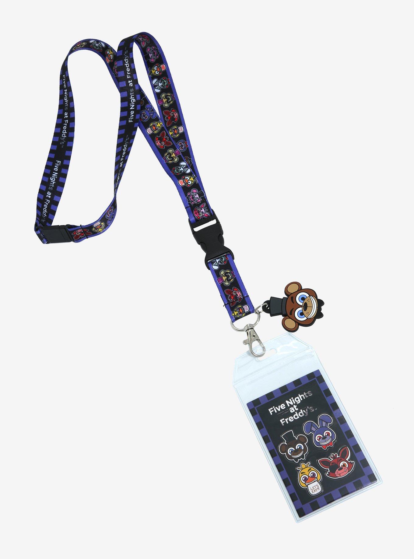 Five Nights at Freddy&rsquo;s Chibi Characters Allover Print Lanyard , , hi-res