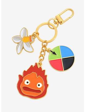 Studio Ghibli Howl’s Moving Castle Calcifer Multi-Charm Keychain - BoxLunch Exclusive, , hi-res