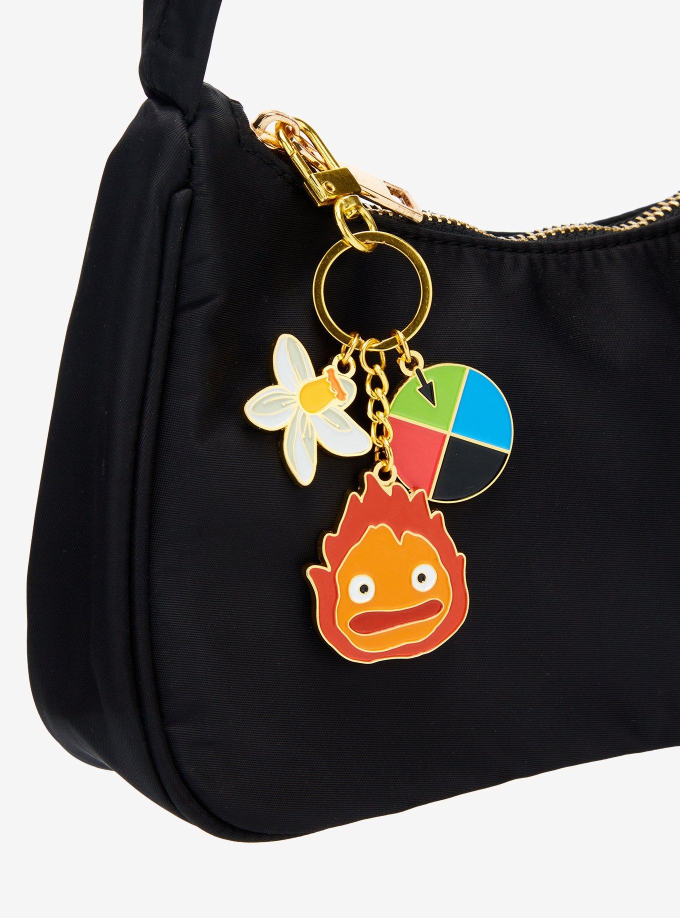 Studio Ghibli Howl&rsquo;s Moving Castle Calcifer Multi-Charm Keychain - BoxLunch Exclusive, , hi-res