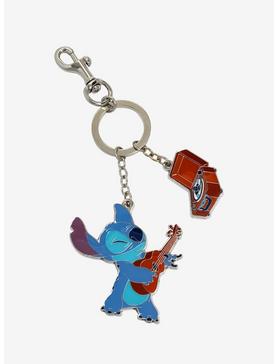Loungefly Disney Lilo & Stitch Guitar Stitch Multi-Charm Keychain - BoxLunch Exclusive, , hi-res