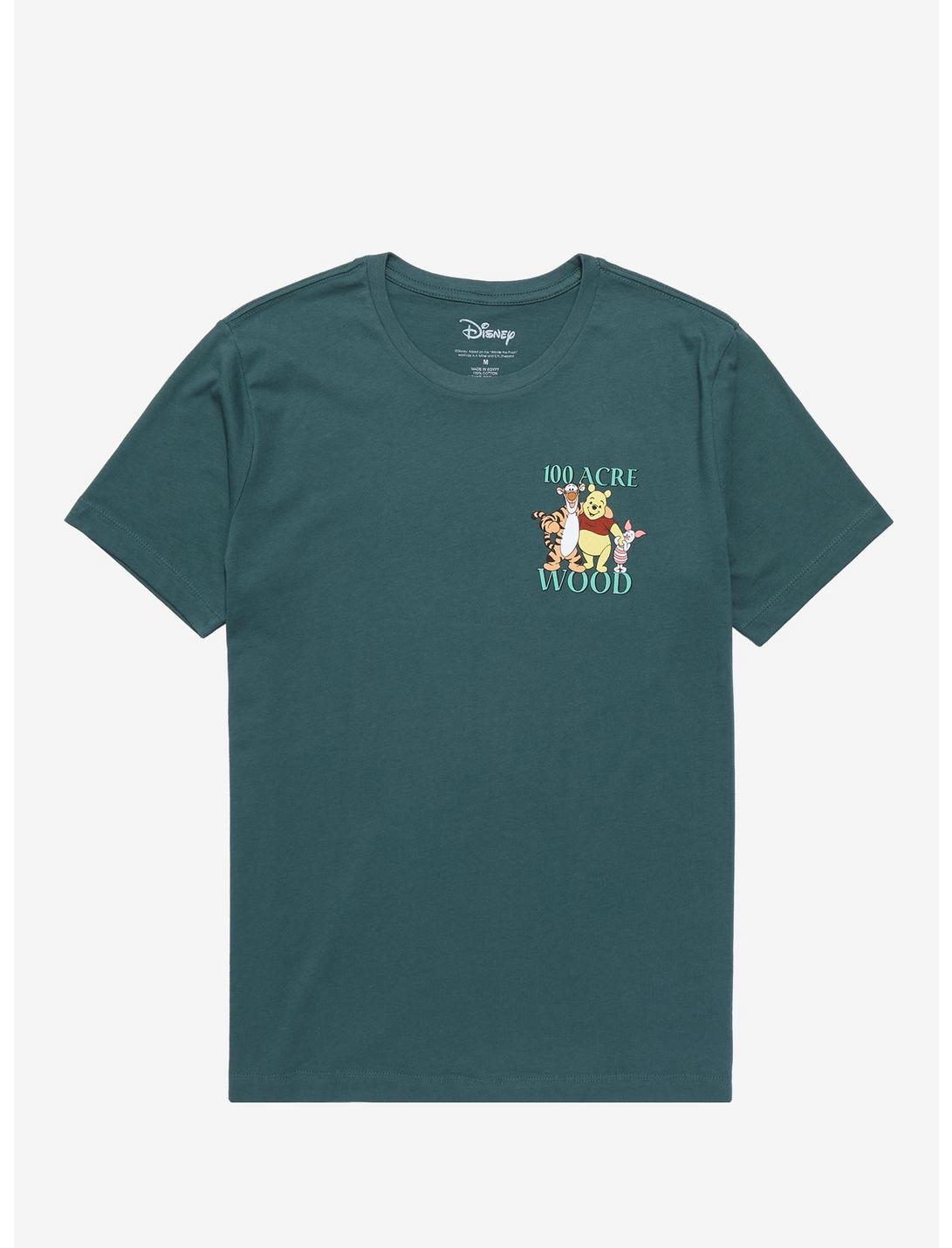 Disney Winnie the Pooh Hundred Acre Wood Map T-Shirt - BoxLunch Exclusive, DARK GREEN, hi-res