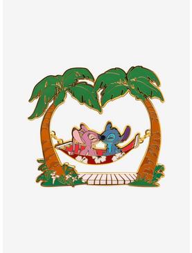 Loungefly Lilo & Stitch: The Series Stitch & Angel Limited Edition Swinging Enamel Pin - BoxLunch Exclusive , , hi-res