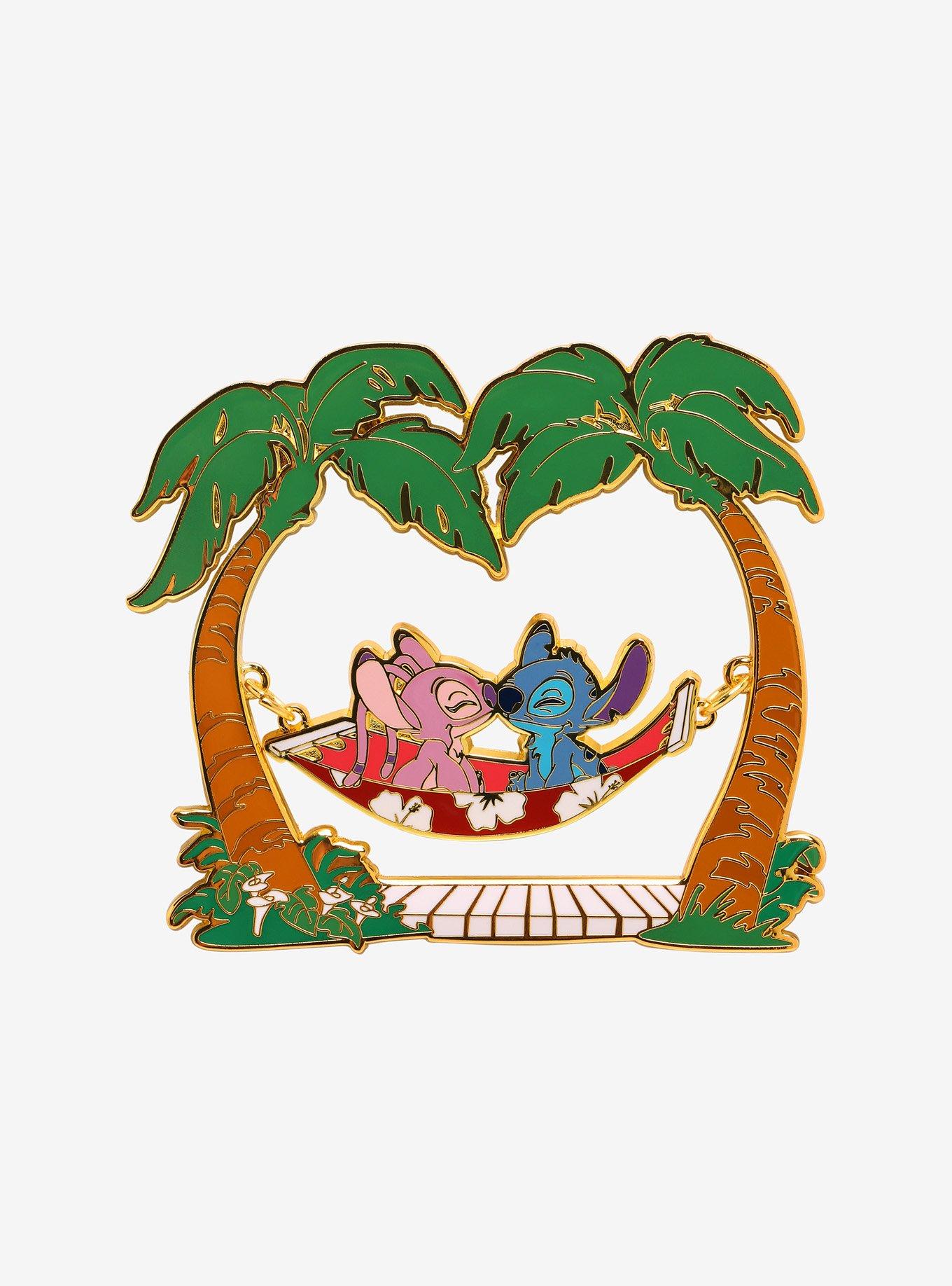 Loungefly Lilo & Stitch: The Series Stitch & Angel Limited Edition Swinging Enamel Pin - BoxLunch Exclusive , , hi-res