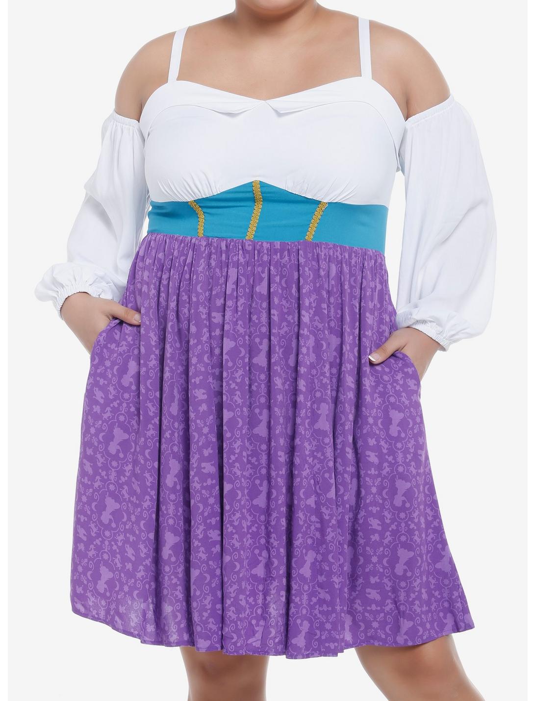Disney The Hunchback Of Notre Dame Esmeralda Cold Shoulder Dress Plus Size, MULTI, hi-res