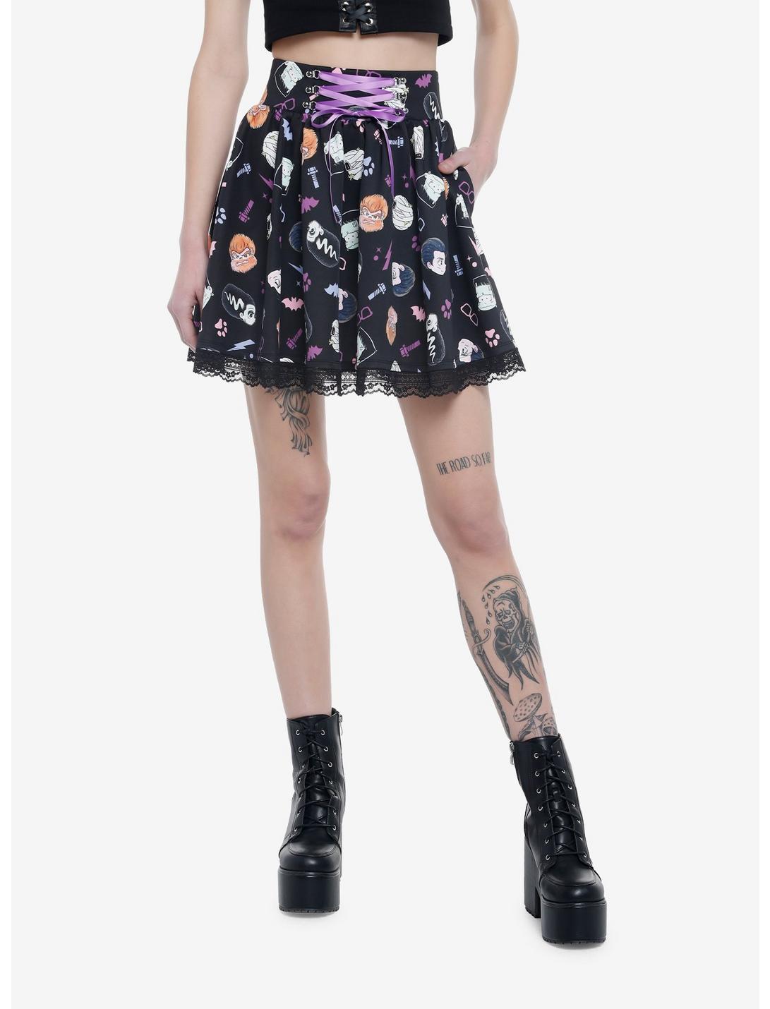Universal Monsters Chibi Lace-Up Skirt, MULTI, hi-res