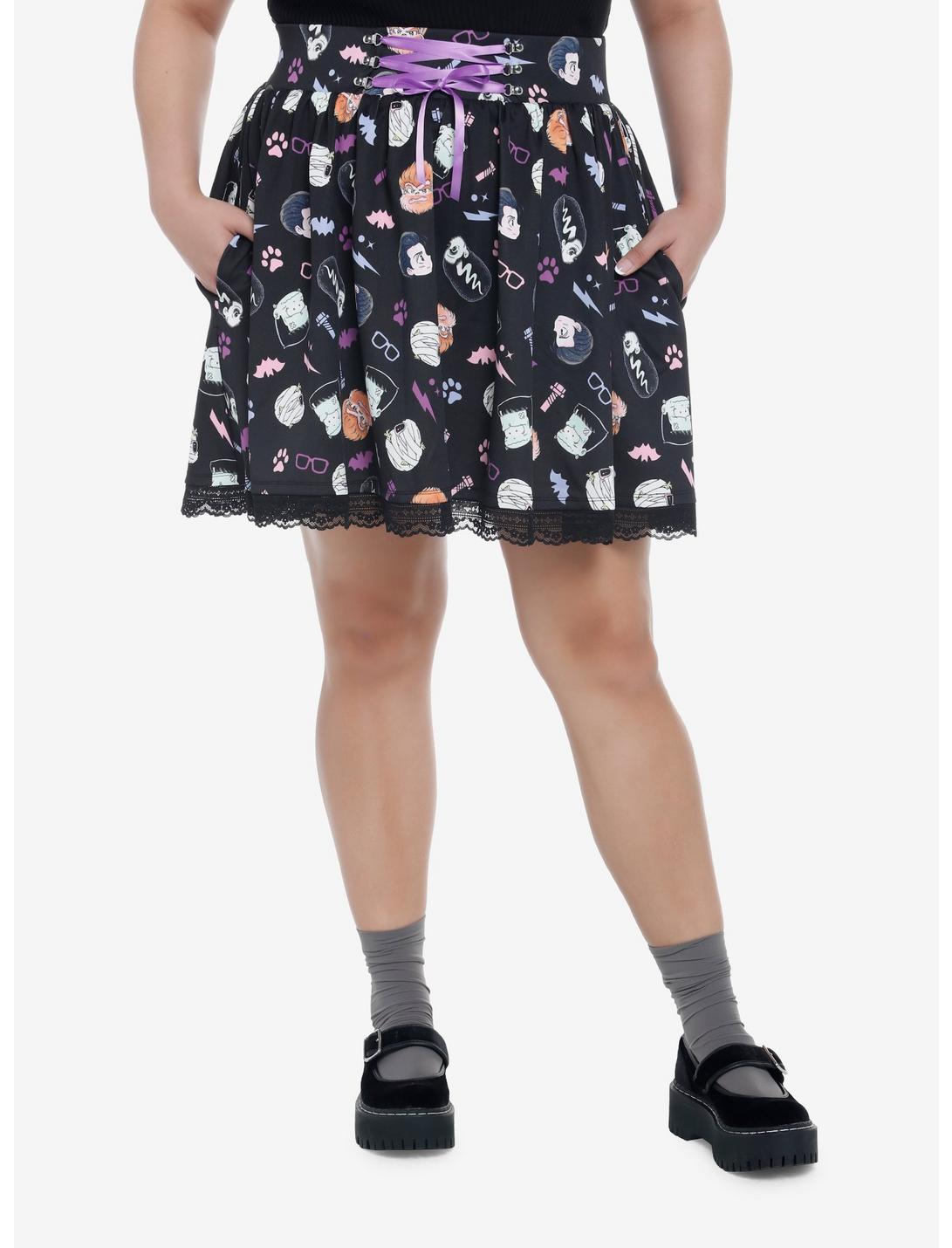 Universal Monsters Chibi Lace-Up Skirt Plus Size, MULTI, hi-res