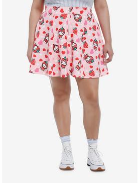 Hello Kitty Strawberry Pink Heart Skirt Plus Size, , hi-res