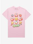 Nintendo Kirby Cookie Icons Women's T-Shirt - BoxLunch Exclusive, LIGHT PINK, hi-res