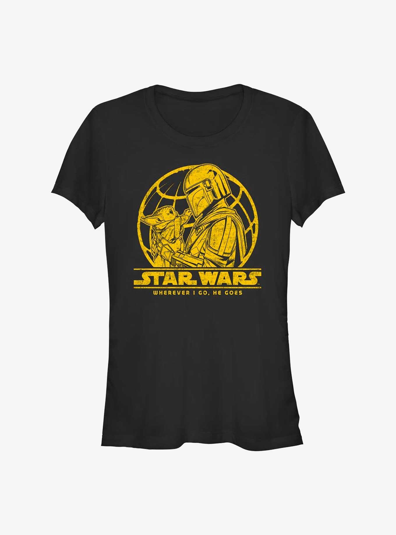 Star Wars The Mandalorian I Go He Goes Girls T-Shirt, , hi-res