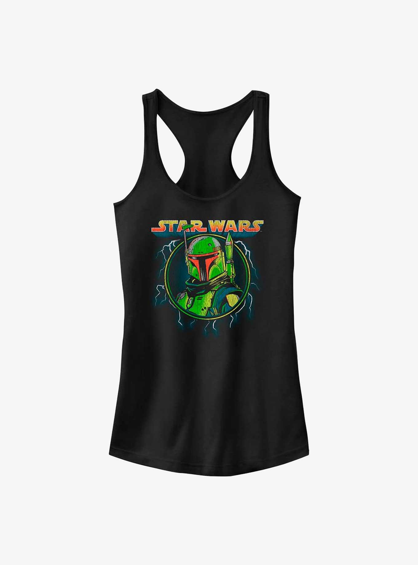 Star Wars The Mandalorian Boba Badge Girls Tank, BLACK, hi-res