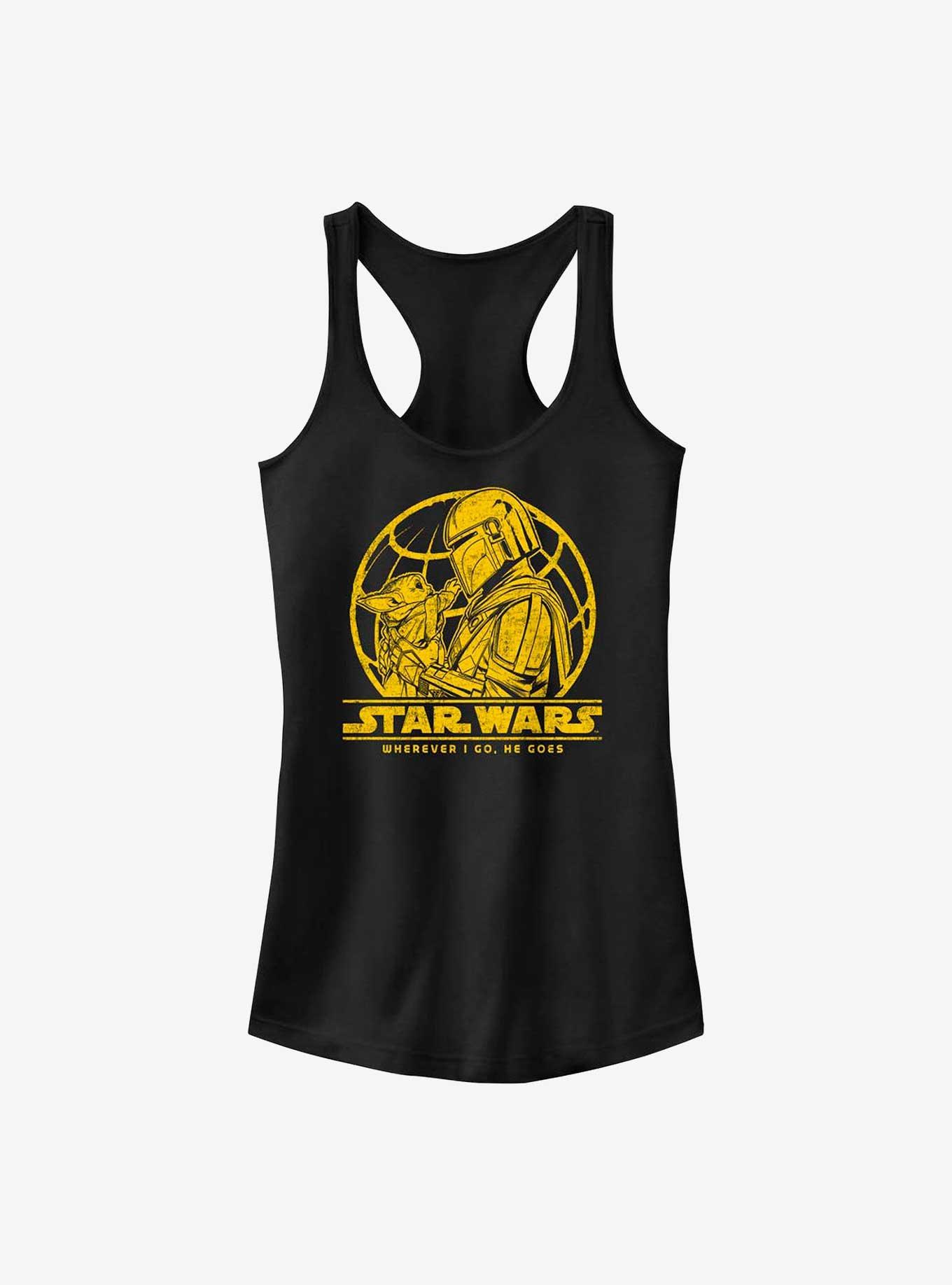 Star Wars The Mandalorian I Go He Goes Girls Tank, BLACK, hi-res