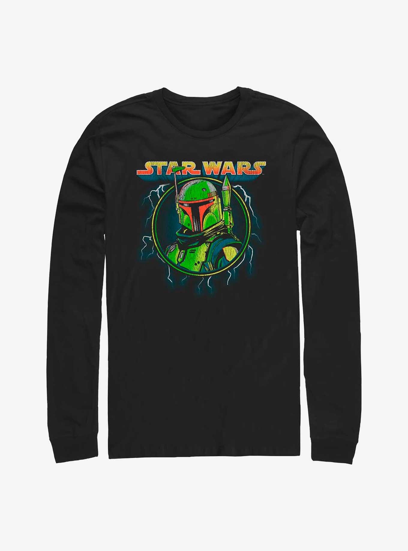 Star Wars The Mandalorian Boba Badge Long-Sleeve T-Shirt, BLACK, hi-res