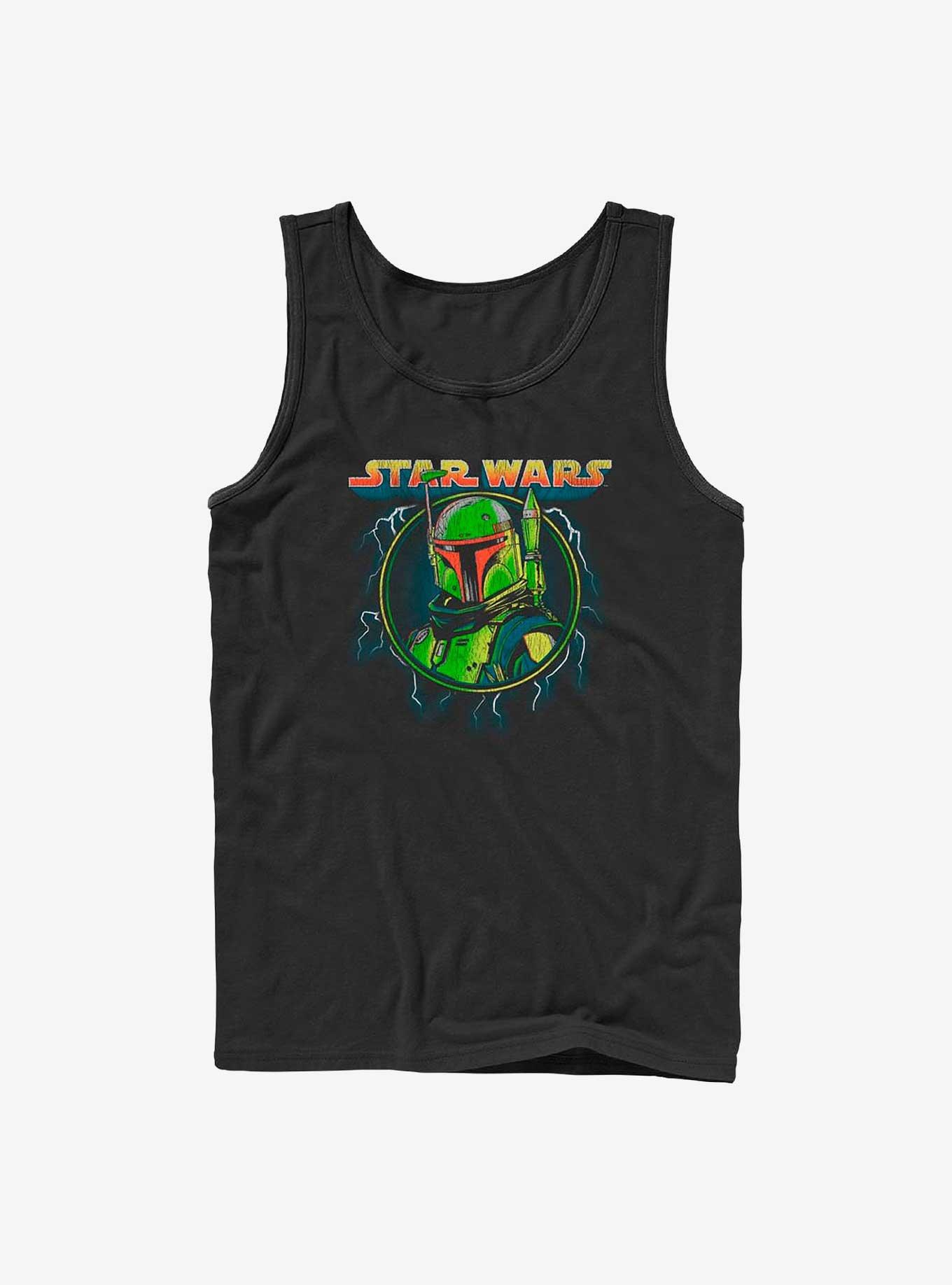 Star Wars The Mandalorian Boba Badge Tank, BLACK, hi-res