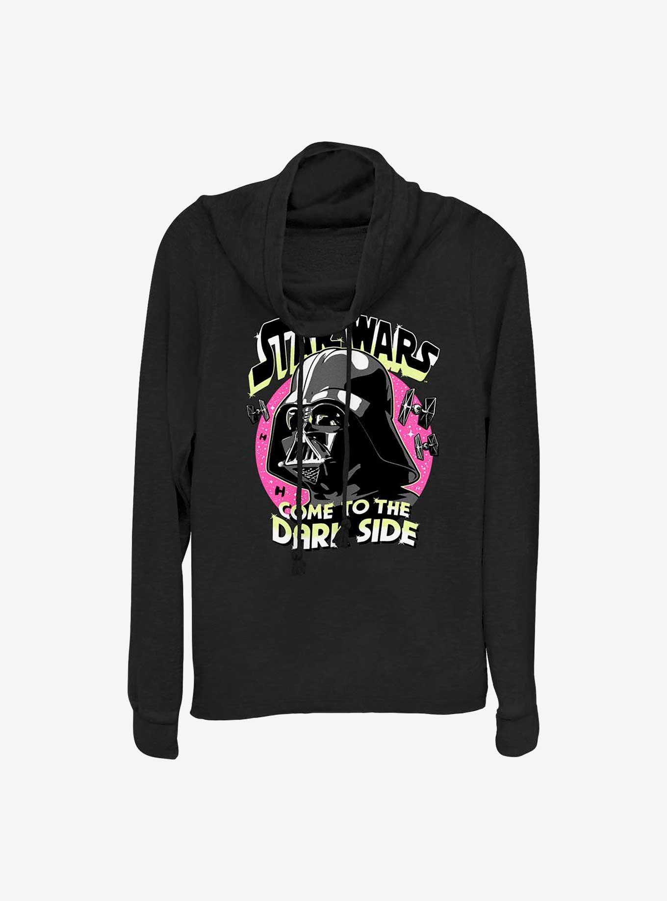 Star Wars Dark Side Dude Cowl Neck Long-Sleeve Top, BLACK, hi-res