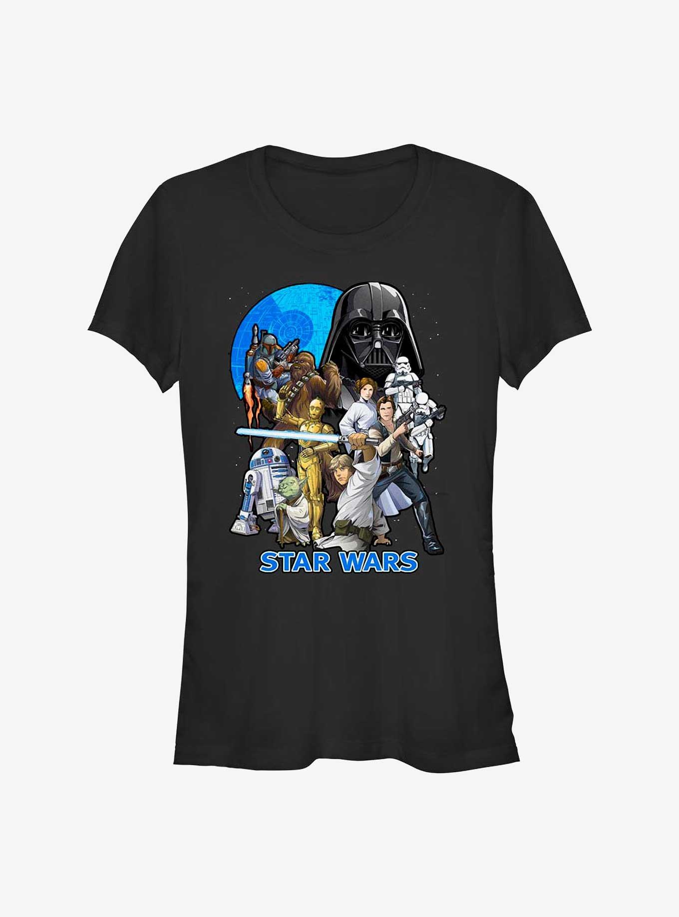 Star Wars Galaxy Fighters Girls T-Shirt, BLACK, hi-res
