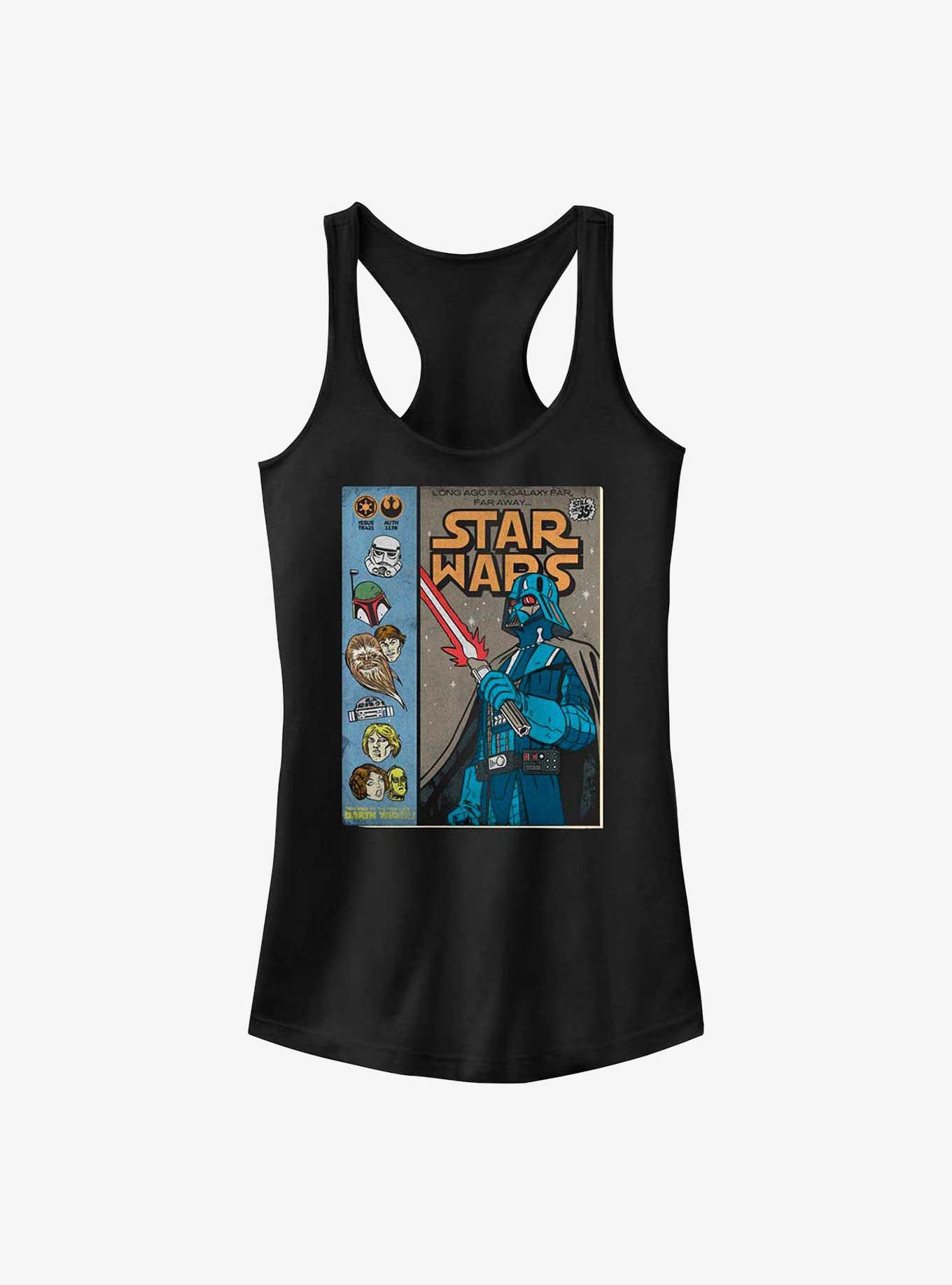 Star Wars About Face Darth Vader Girls Tank Top, BLACK, hi-res