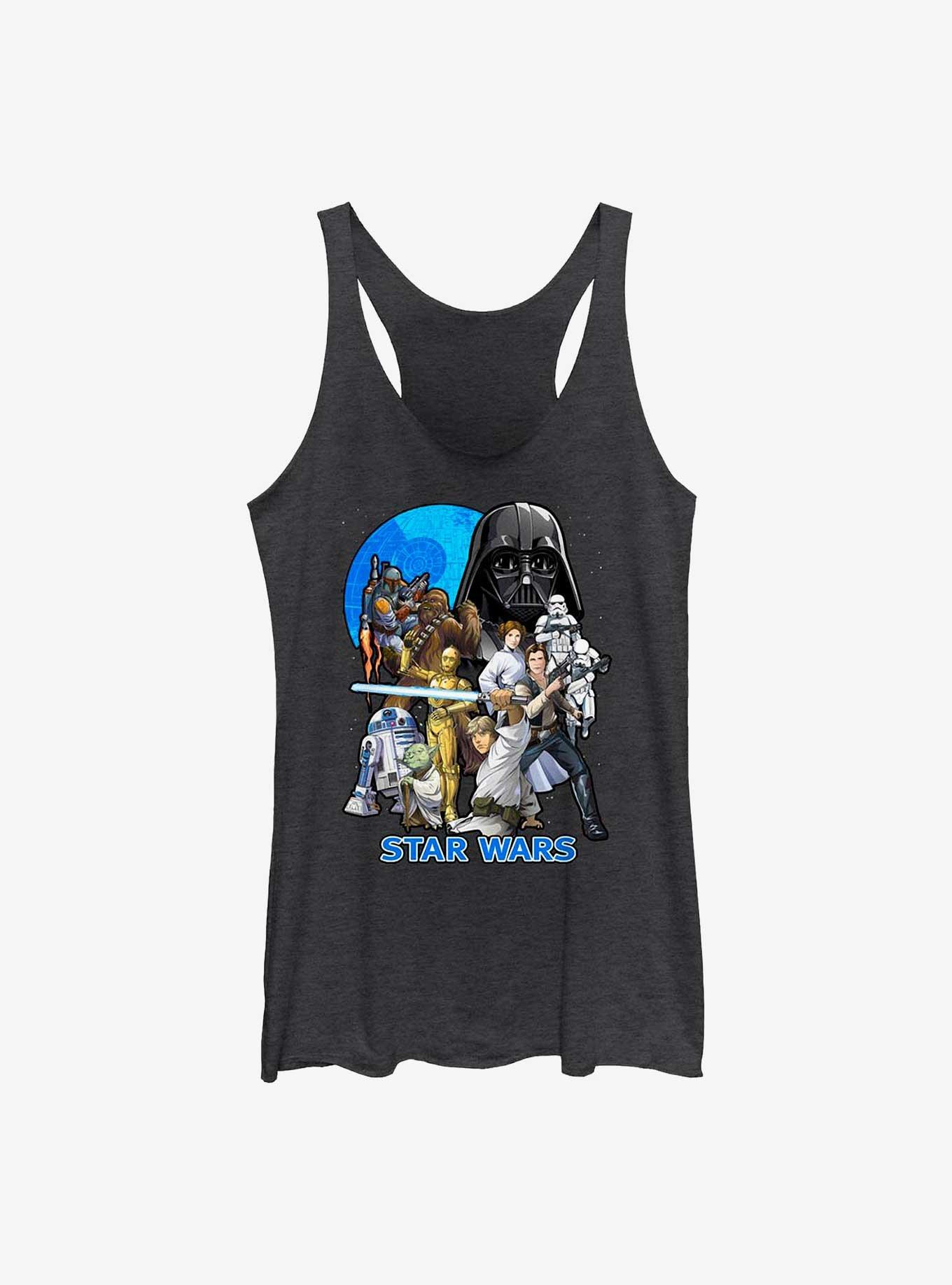Star Wars Galaxy Fighters Girls Tank, BLK HTR, hi-res