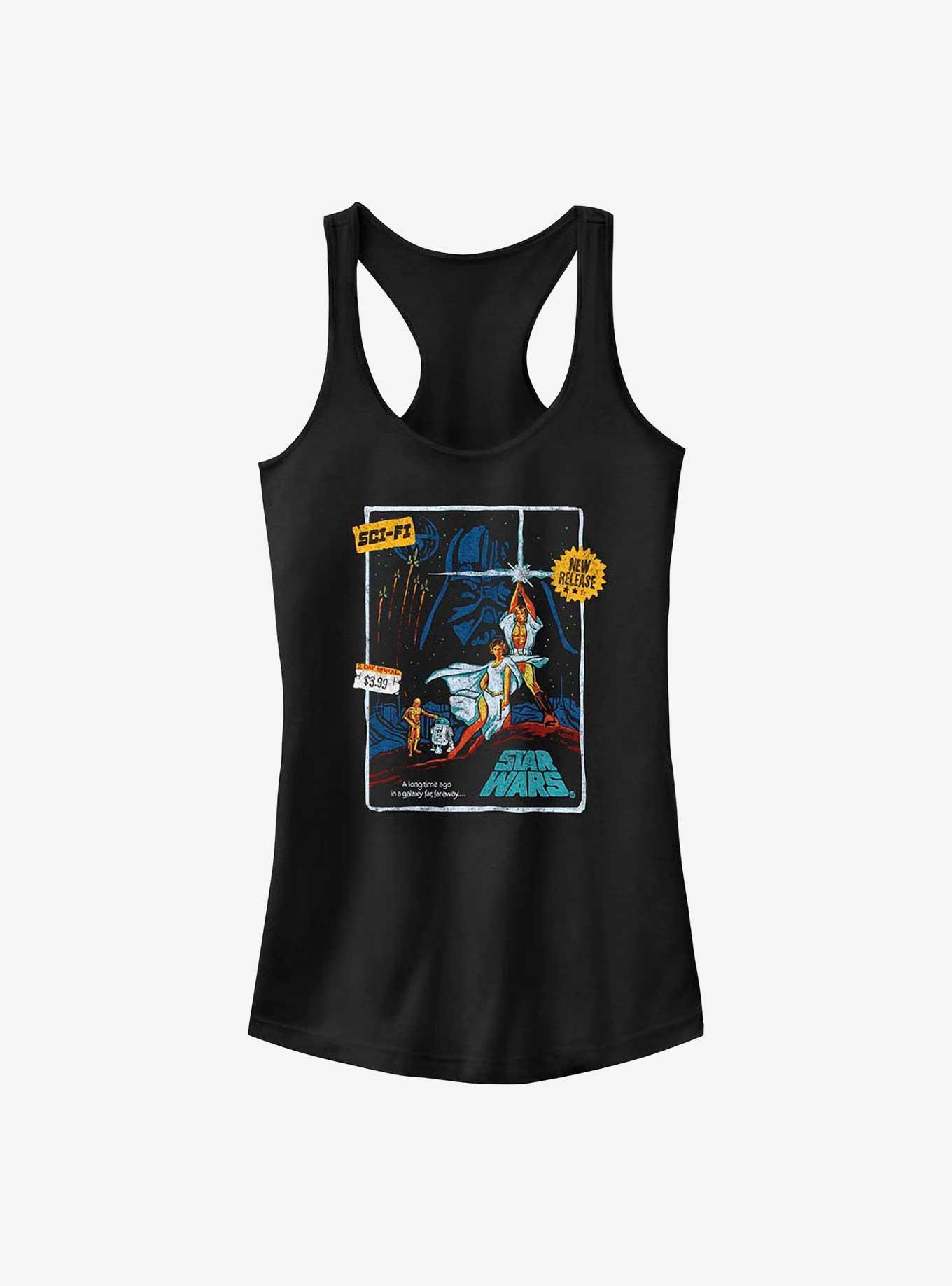 Star Wars Skywalkers VHS Girls Tank, BLACK, hi-res