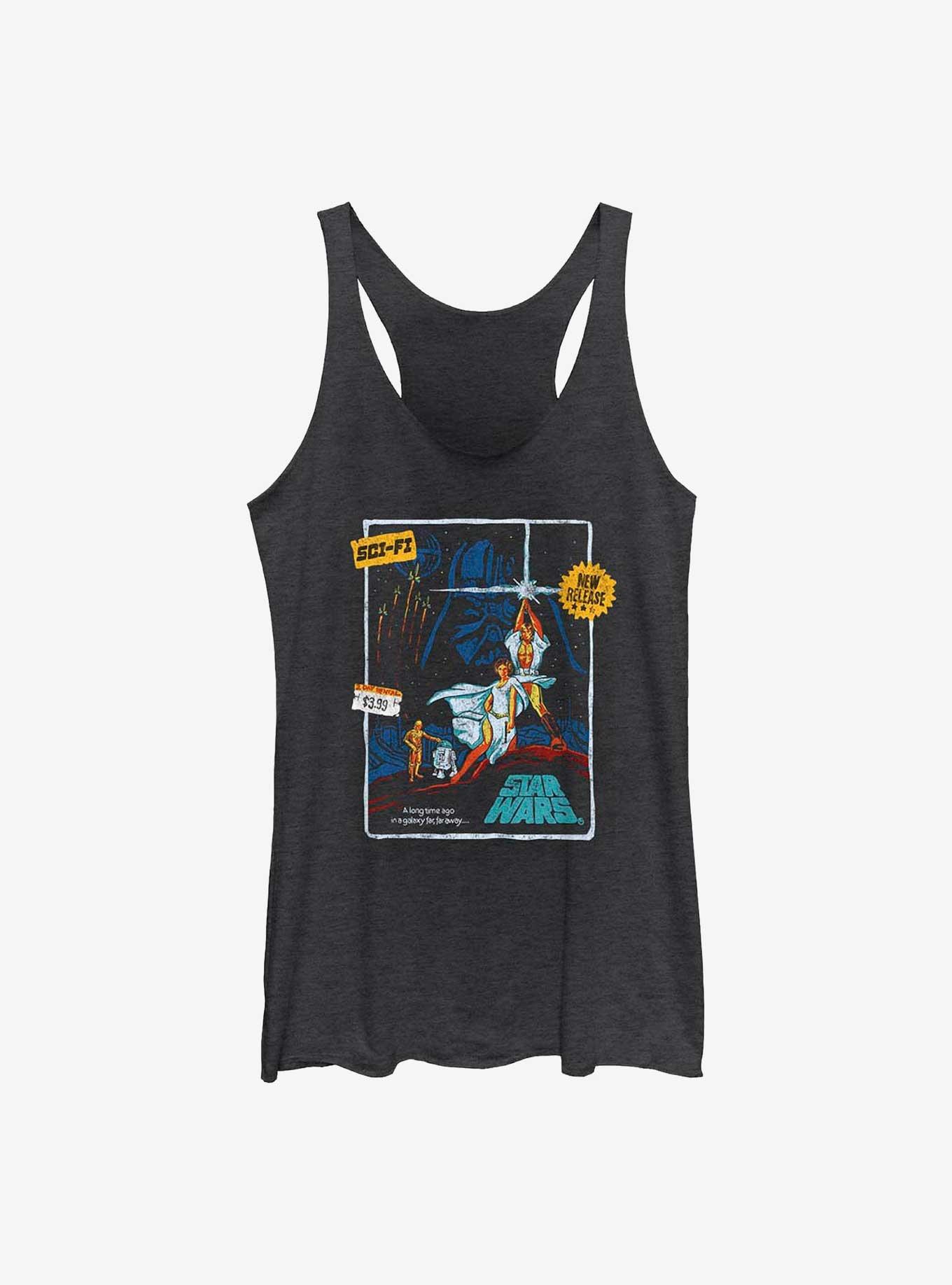 Star Wars Skywalkers VHS Girls Tank, BLK HTR, hi-res