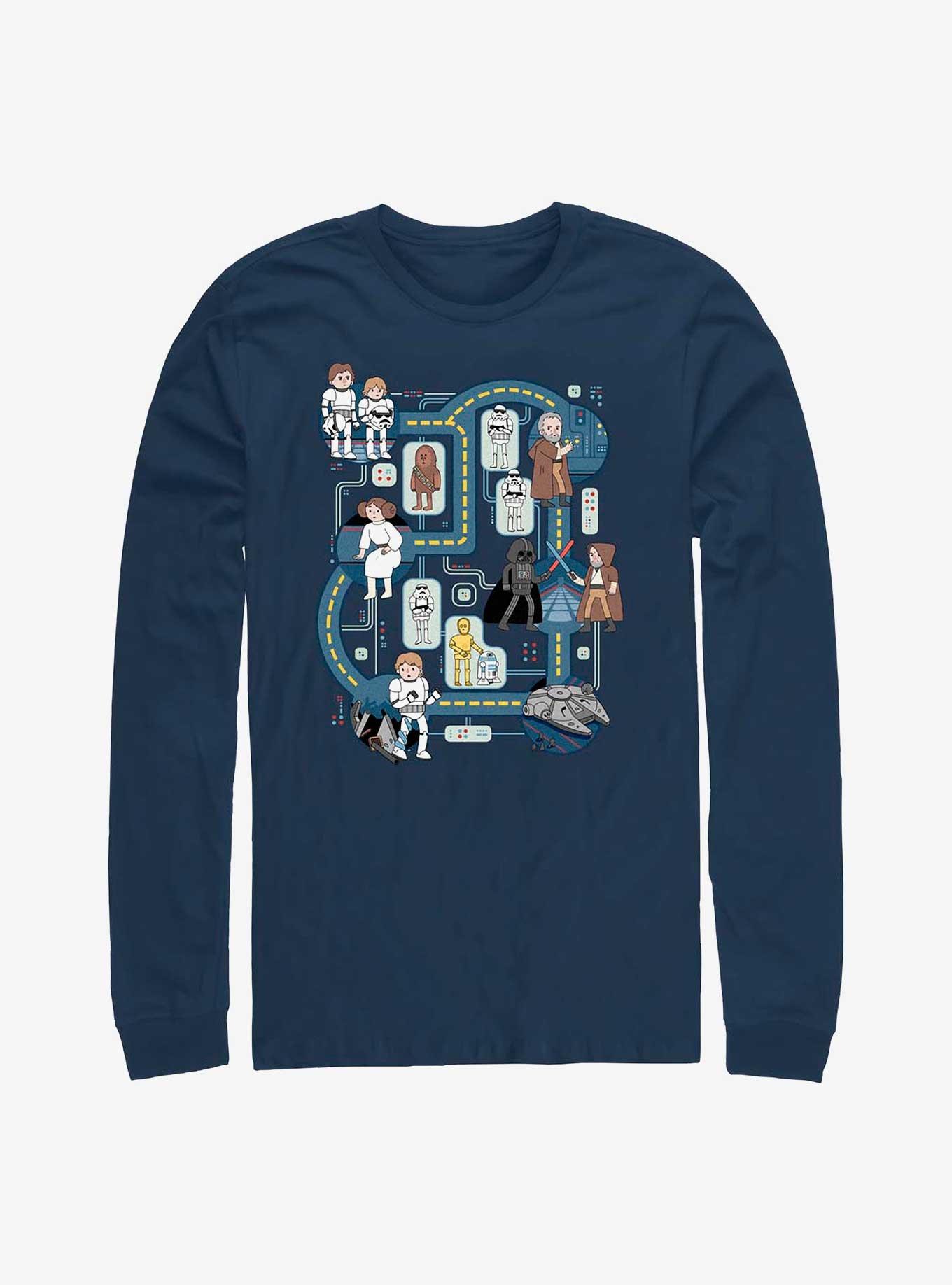 Star Wars Death Star Map Long-Sleeve T-Shirt, , hi-res