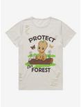 Marvel I Am Groot Protect Our Forest Women’s T-Shirt - BoxLunch Exclusive, OFF WHITE, hi-res