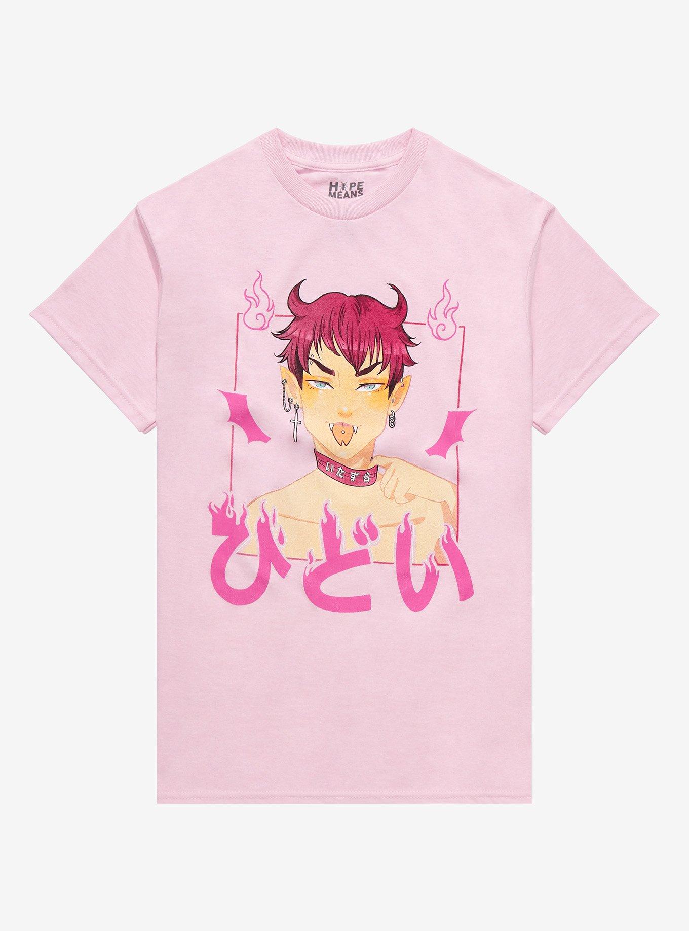 Pink Devil Boy Boyfriend Fit Girls T-Shirt, MULTI, hi-res