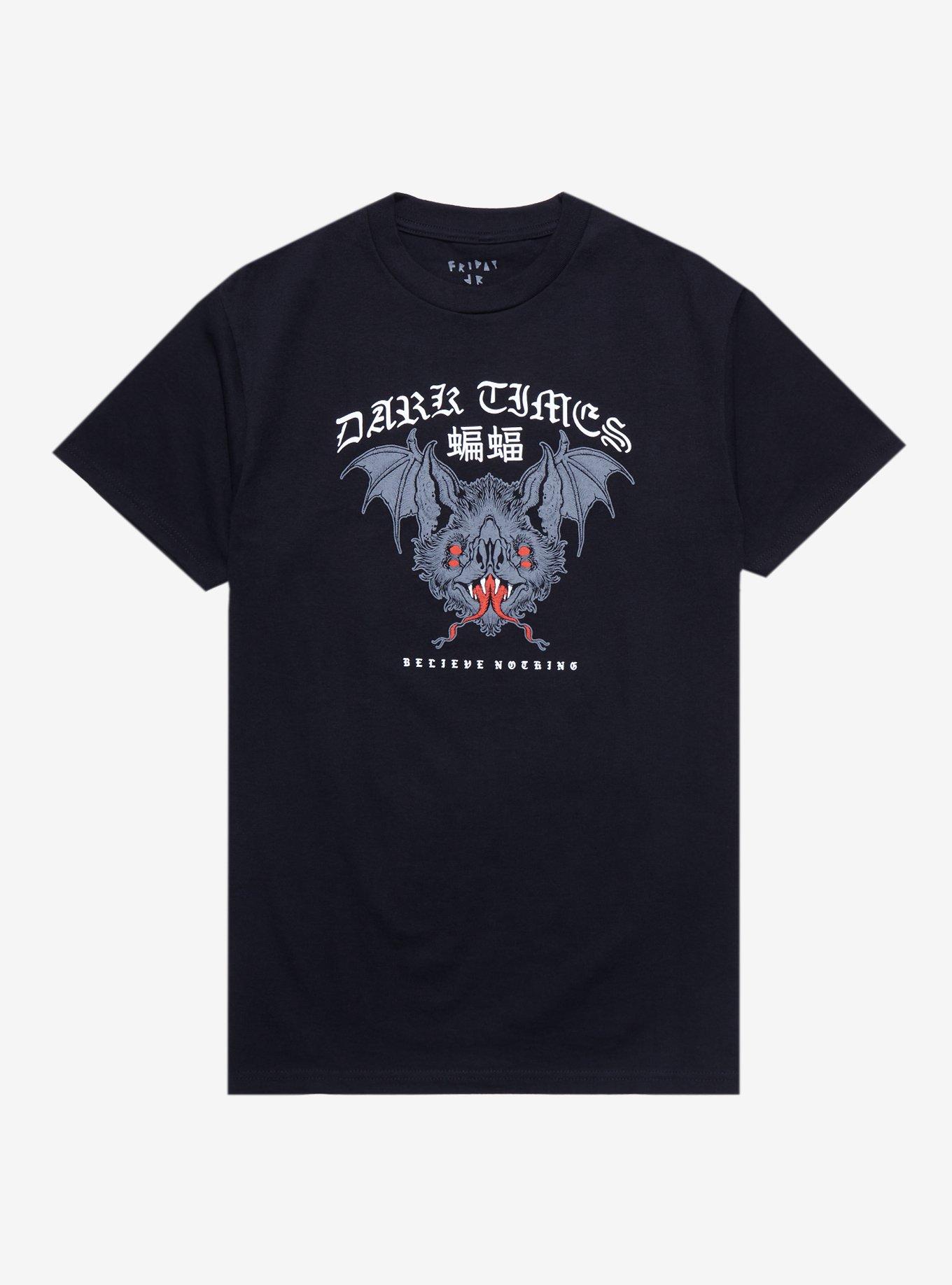 Dark Times Bat T-Shirt, GREY, hi-res