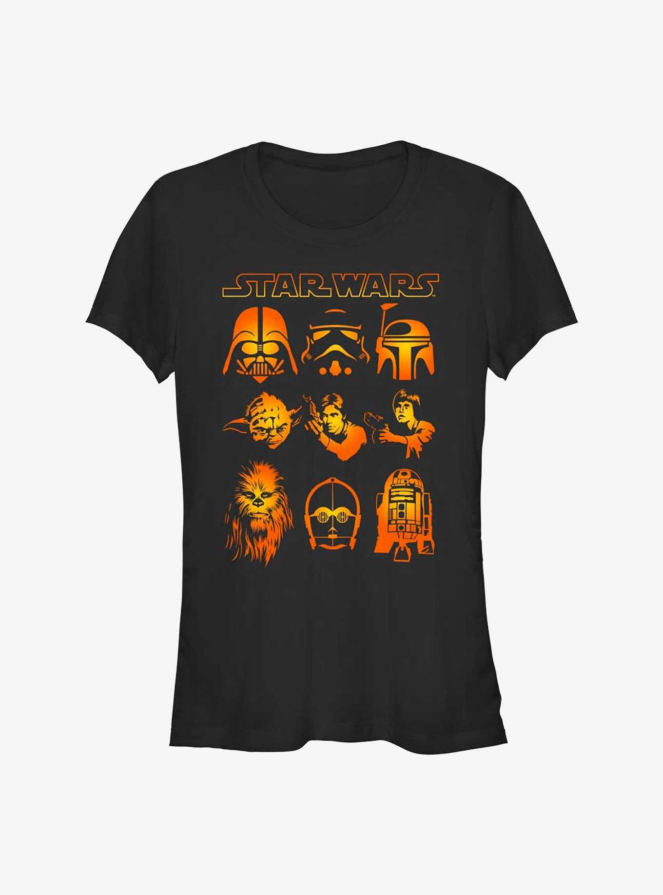 Star Wars Galaxy Faces Girls T-Shirt, BLACK, hi-res