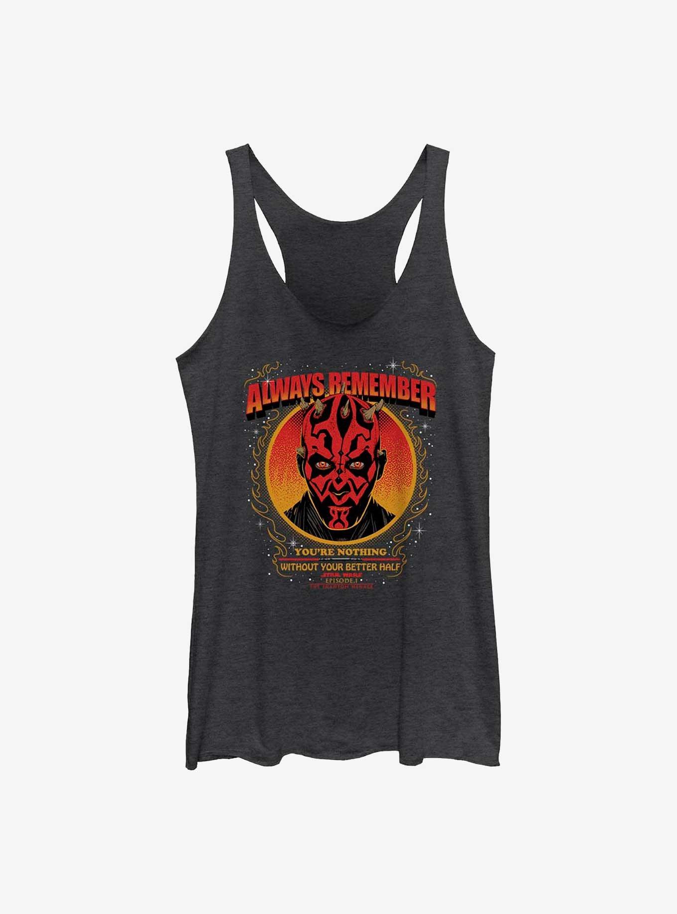 Star Wars Always Remember Girls Tank, BLK HTR, hi-res