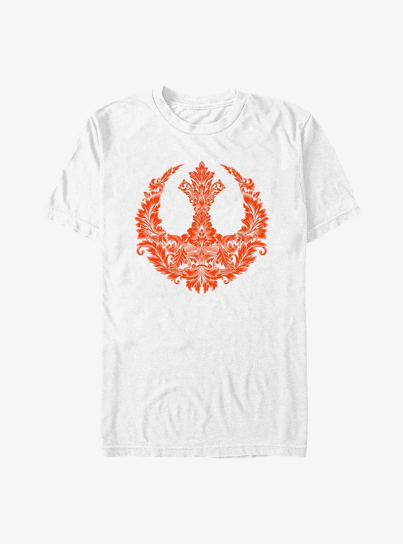 Star Wars Rebel Floral Symbol T-Shirt, WHITE, hi-res