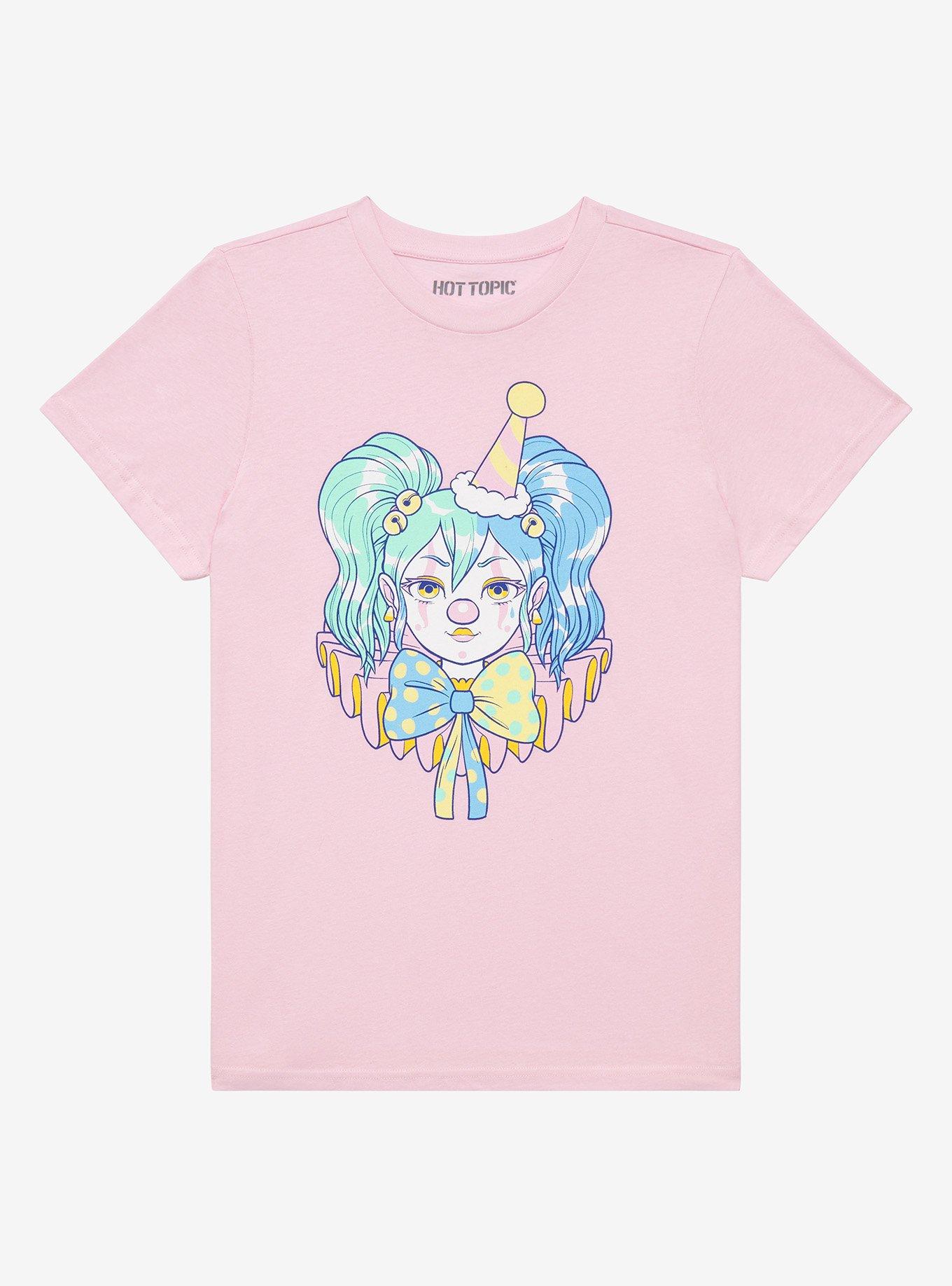 Pastel Clown Girl Boyfriend Fit Girls T-Shirt, MULTI, hi-res