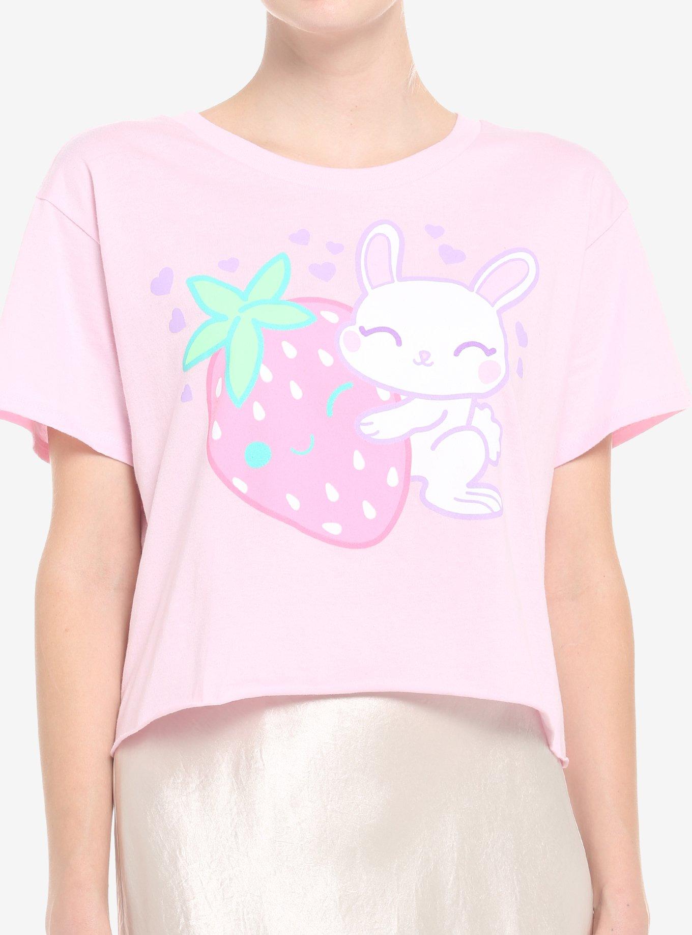 Bunny Strawberry Crop Girls T-Shirt | Hot Topic