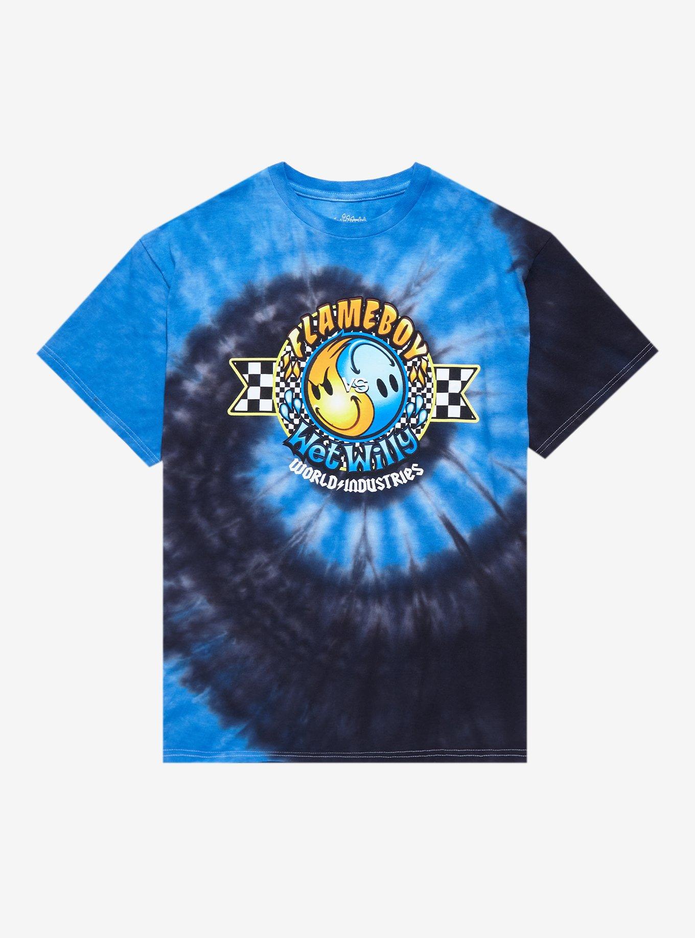 World Industries Flame Boy & Wet Willy Tie-Dye T-Shirt, BLACK, hi-res