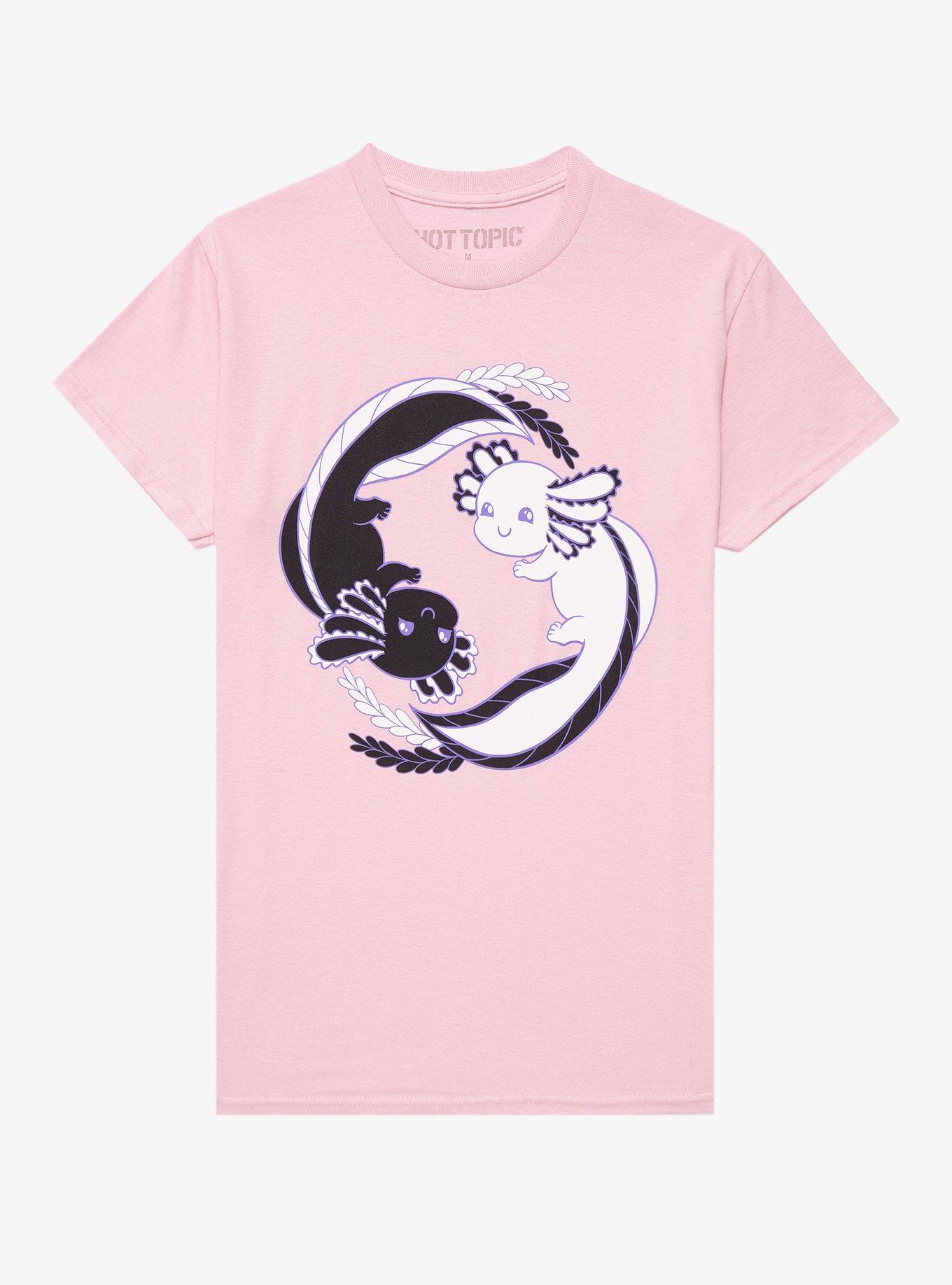 Axolotl Yin-Yang Boyfriend Fit Girls T-Shirt, MULTI, hi-res