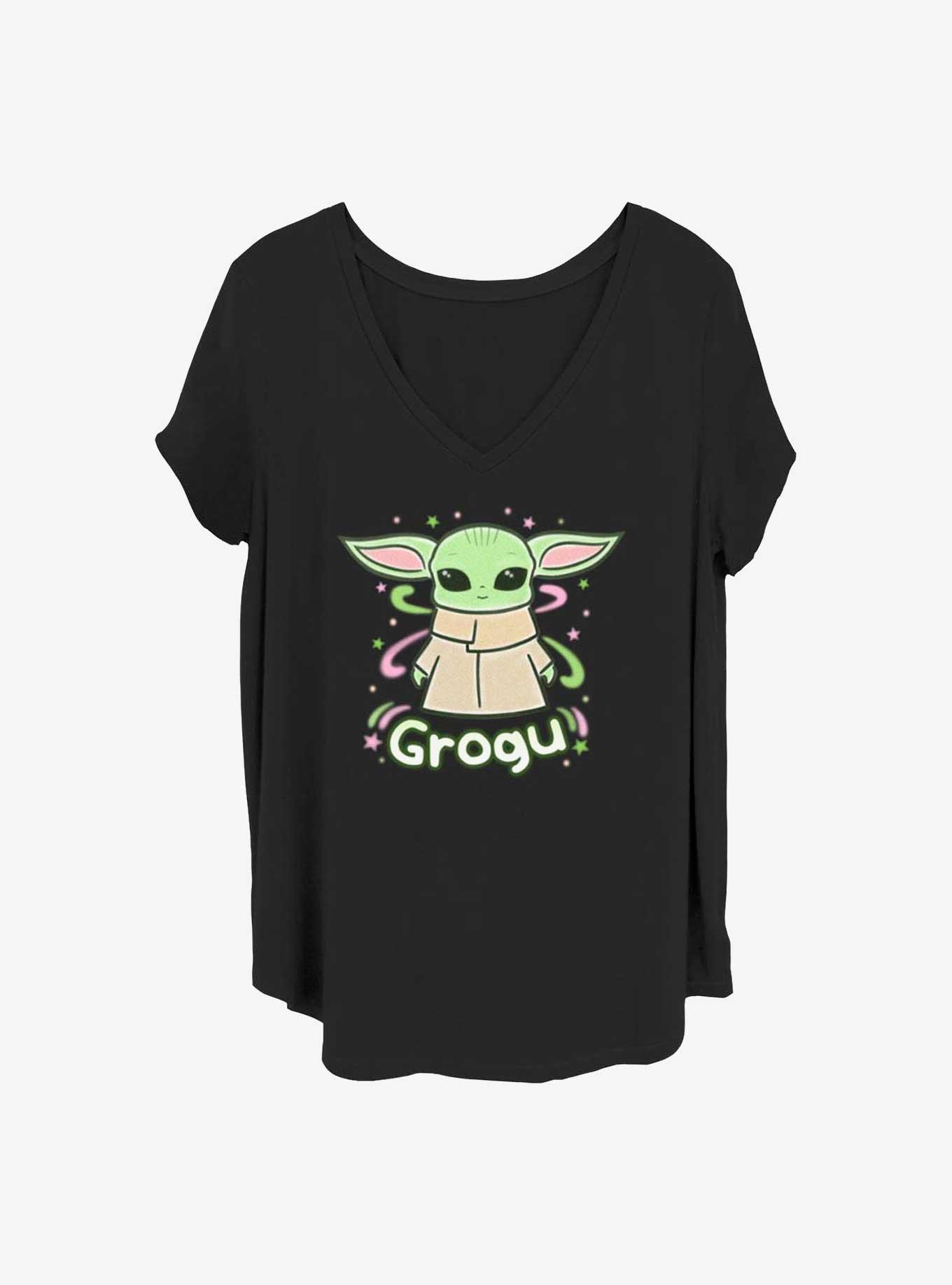 Star Wars The Mandalorian Cute Sparkly Grogu Girls T-Shirt Plus Size, , hi-res