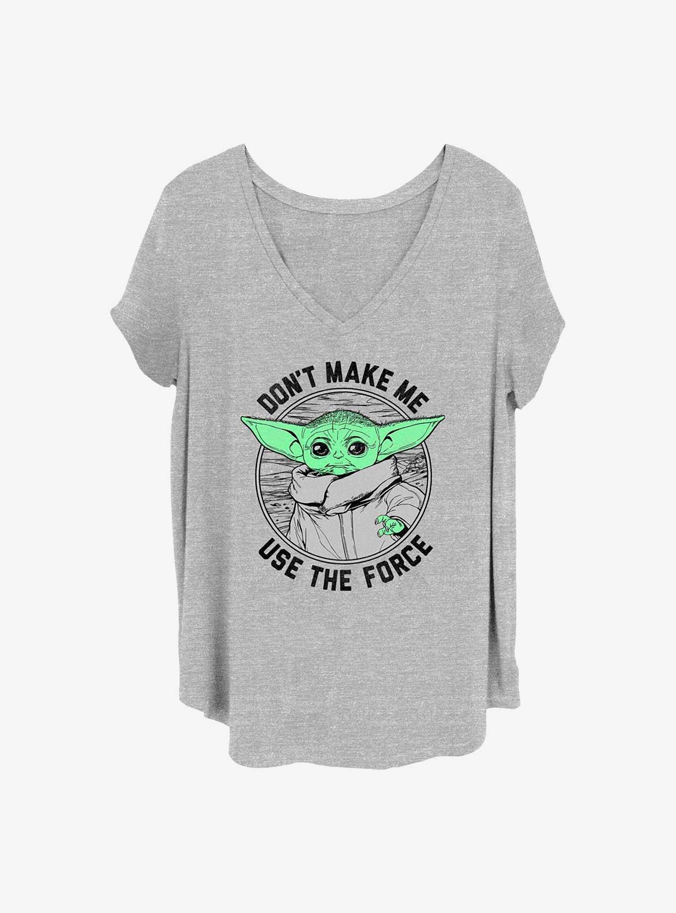 Star Wars The Mandalorian Don't Make Me Grogu Girls T-Shirt Plus Size, HEATHER GR, hi-res
