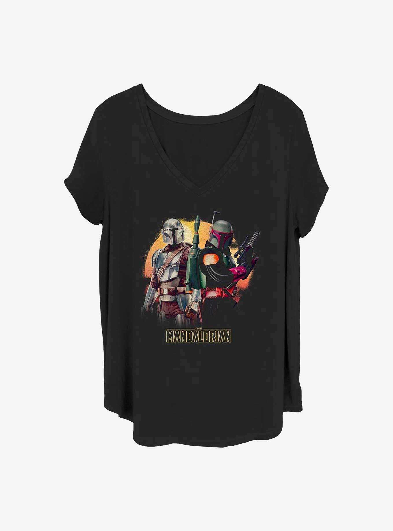 Star Wars The Mandalorian Hunter and Hunter Girls T-Shirt Plus Size, BLACK, hi-res