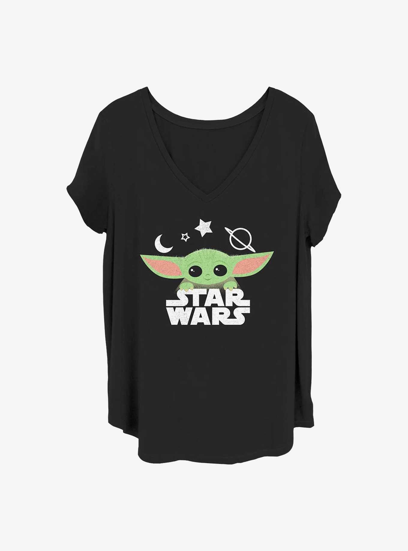 Star Wars The Mandalorian Star Child Girls T-Shirt Plus Size, BLACK, hi-res