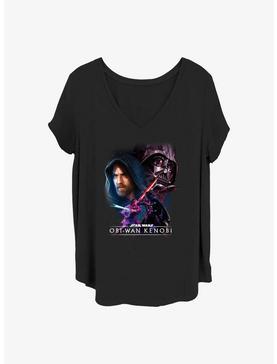 Star Wars Obi-Wan and Darth Vader Face Off Girls T-Shirt Plus Size, , hi-res