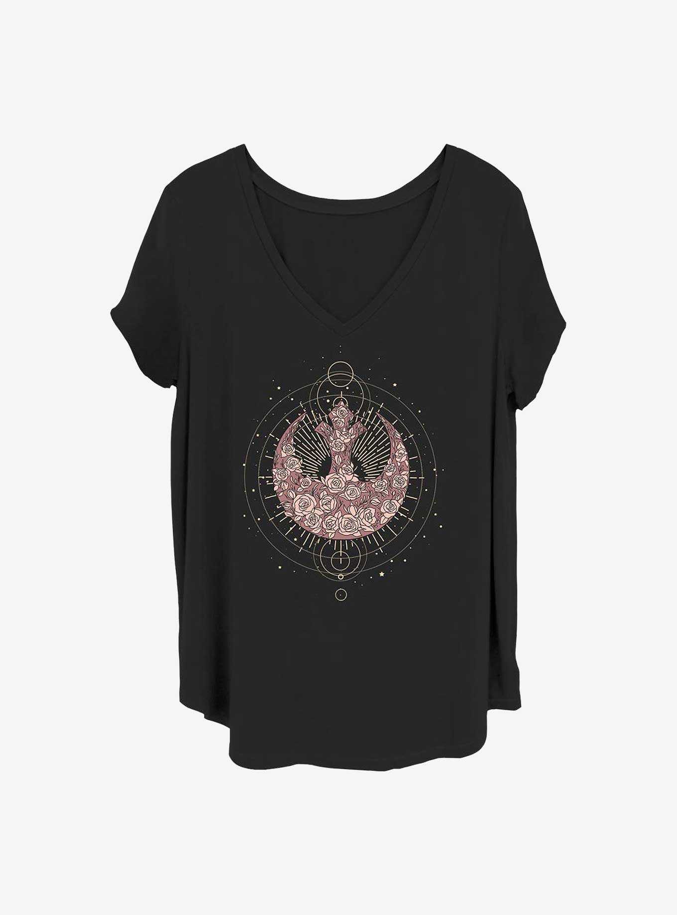 Star Wars Celestial Rose Rebel Girls T-Shirt Plus Size, , hi-res