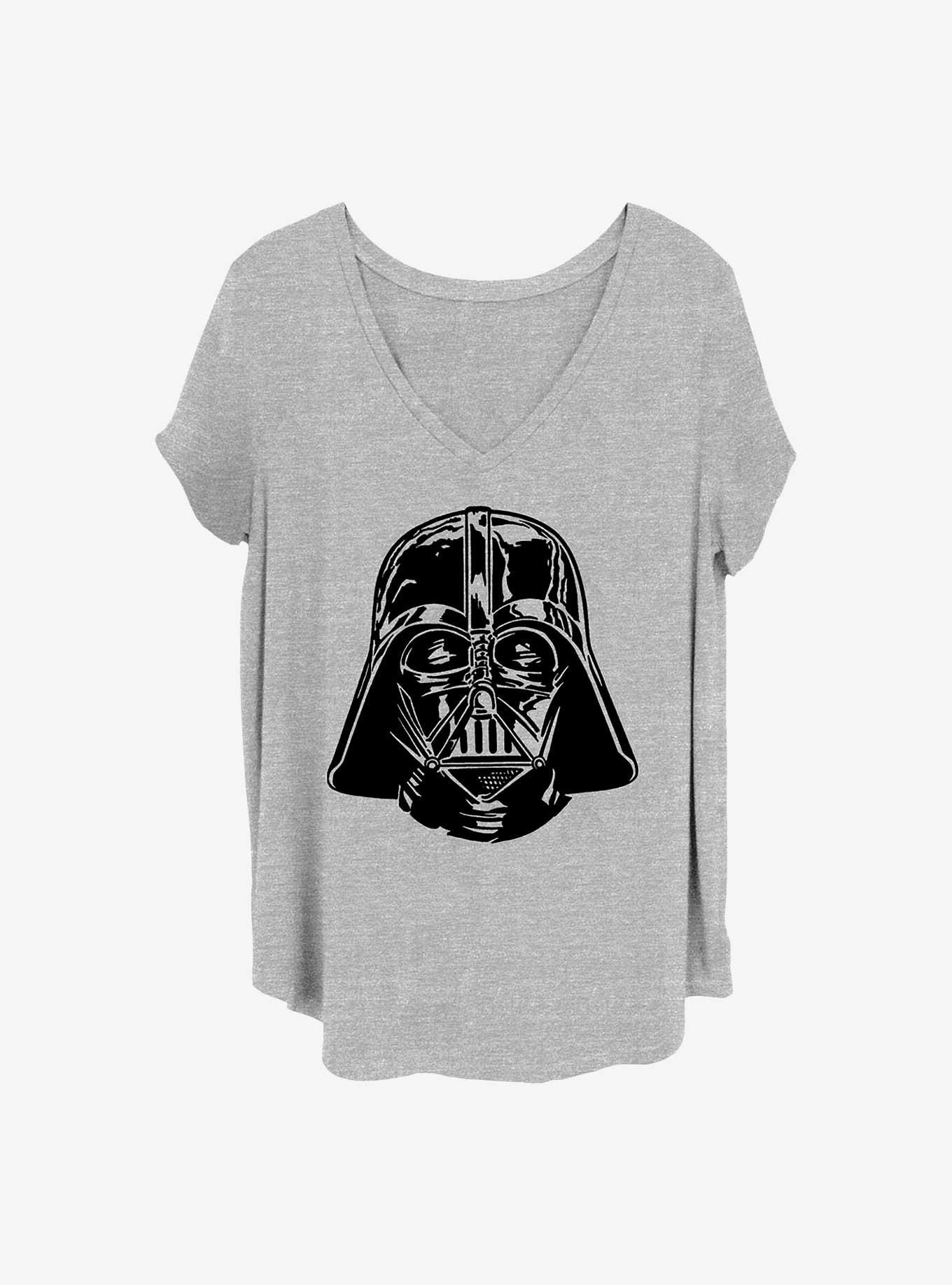 Star Wars Darth Vader Face Girls T-Shirt Plus Size, HEATHER GR, hi-res