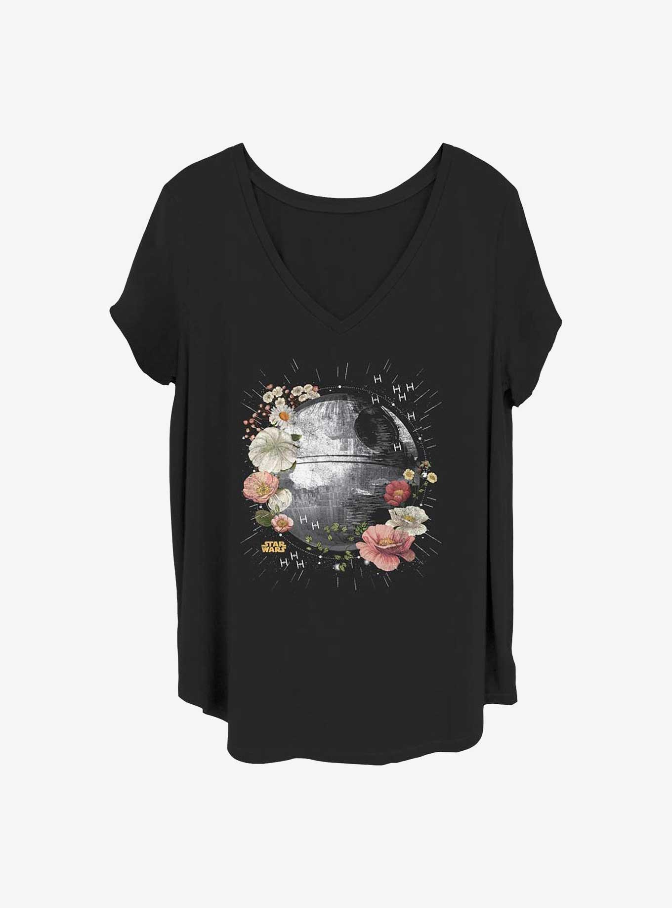 Star Wars Floral Death Star Girls T-Shirt Plus Size, , hi-res