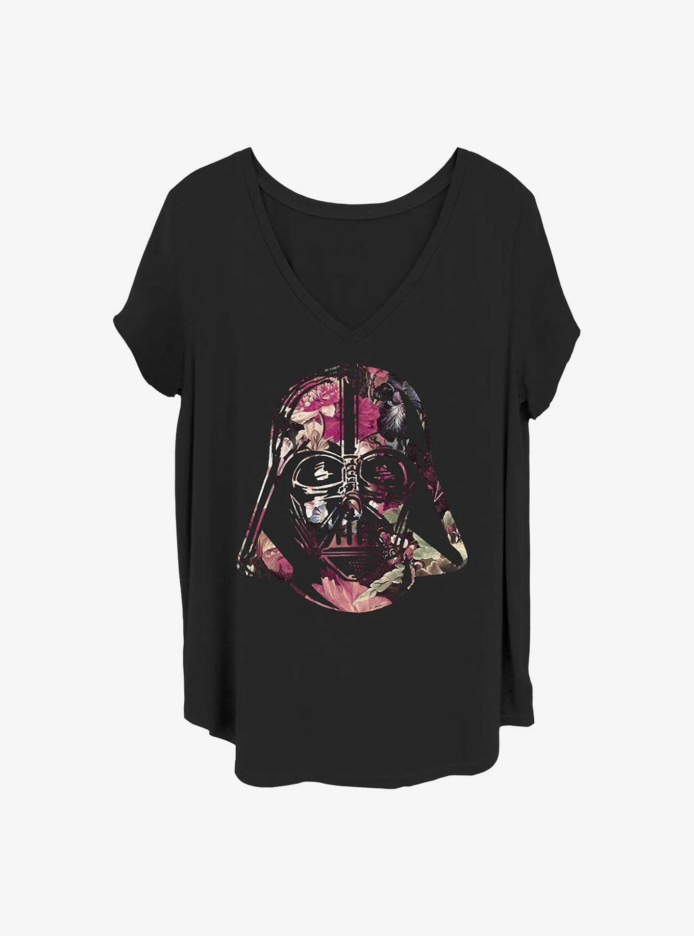 Star Wars Floral Vader Girls T-Shirt Plus Size, BLACK, hi-res