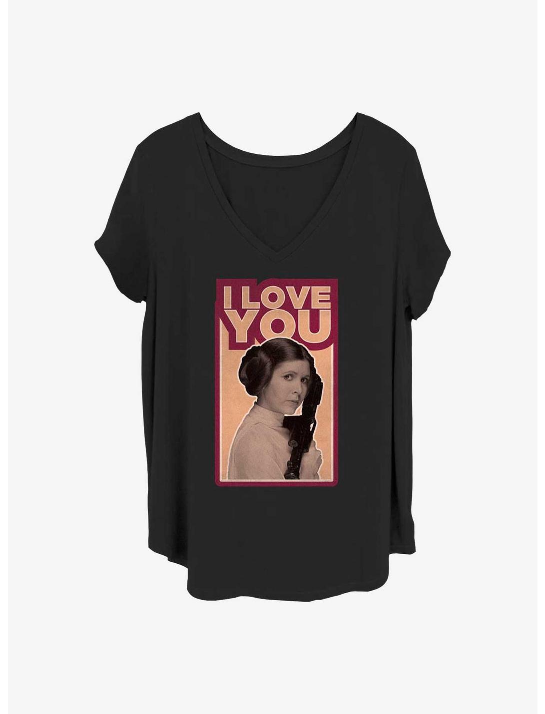 Star Wars Leia Love Girls T-Shirt Plus Size, BLACK, hi-res